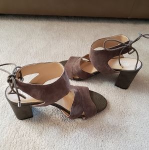 FRANCO SARTO suede block heel sandals